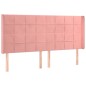 vidaXL Cama box spring colchón y LED terciopelo rosa 180x200 cm vidaXL Cama box spring colchón y LED terciopelo rosa 180x200 cm
