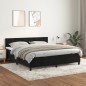 vidaXL Cama box spring con colchón terciopelo negro 180x200 cm vidaXL Cama box spring con colchón terciopelo negro 180x200 cm