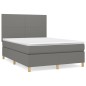 vidaXL Cama box spring con colchón tela gris oscuro 140x200 cm vidaXL Cama box spring con colchón tela gris oscuro 140x200 cm