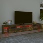 vidaXL Mueble de TV con luces LED color roble ahumado 260x36,5x40 cm vidaXL Mueble de TV con luces LED color roble ahumado 260x36,5x40 cm