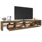 vidaXL Mueble de TV con luces LED color roble ahumado 260x36,5x40 cm vidaXL Mueble de TV con luces LED color roble ahumado 260x36,5x40 cm