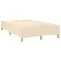 vidaXL Cama box spring con colchón tela color crema 120x200 cm vidaXL Cama box spring con colchón tela color crema 120x200 cm