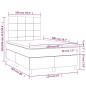 vidaXL Cama box spring con colchón tela color crema 120x200 cm vidaXL Cama box spring con colchón tela color crema 120x200 cm