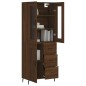 vidaXL Aparador alto madera contrachapada marrón roble 69,5x34x180 cm vidaXL Aparador alto madera contrachapada marrón roble 69,5x34x180 cm