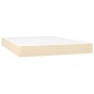 vidaXL Cama box spring con colchón tela color crema 140x200 cm vidaXL Cama box spring con colchón tela color crema 140x200 cm