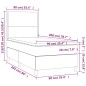 vidaXL Cama box spring con colchón terciopelo verde oscuro 90x200 cm vidaXL Cama box spring con colchón terciopelo verde oscuro 90x200 cm