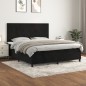vidaXL Cama box spring con colchón terciopelo negro 180x200 cm vidaXL Cama box spring con colchón terciopelo negro 180x200 cm