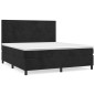 vidaXL Cama box spring con colchón terciopelo negro 180x200 cm vidaXL Cama box spring con colchón terciopelo negro 180x200 cm