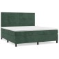vidaXL Cama box spring con colchón terciopelo verde oscuro 180x200 cm vidaXL Cama box spring con colchón terciopelo verde oscuro 180x200 cm