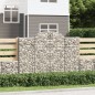 vidaXL Cestas gaviones 40 uds forma de arco hierro 200x50x140/160 cm