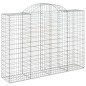 vidaXL Cestas gaviones 40 uds forma de arco hierro 200x50x140/160 cm