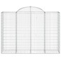 vidaXL Cestas gaviones 40 uds forma de arco hierro 200x50x140/160 cm