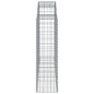 vidaXL Cestas gaviones 40 uds forma de arco hierro 200x50x140/160 cm