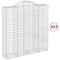 vidaXL Cestas de gaviones 15 uds forma de arco hierro 200x50x200/220cm vidaXL Cestas de gaviones 15 uds forma de arco hierro 200x50x200/220cm
