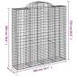 vidaXL Cestas de gaviones 15 uds forma de arco hierro 200x50x200/220cm vidaXL Cestas de gaviones 15 uds forma de arco hierro 200x50x200/220cm