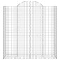 vidaXL Cestas de gaviones 10 uds forma de arco hierro 200x50x200/220cm vidaXL Cestas de gaviones 10 uds forma de arco hierro 200x50x200/220cm