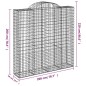 vidaXL Cestas de gaviones 10 uds forma de arco hierro 200x50x200/220cm vidaXL Cestas de gaviones 10 uds forma de arco hierro 200x50x200/220cm