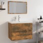 vidaXL Set de muebles de baño madera contrachapada color roble ahumado vidaXL Set de muebles de baño madera contrachapada color roble ahumado