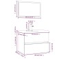 vidaXL Set de muebles de baño madera contrachapada color roble ahumado vidaXL Set de muebles de baño madera contrachapada color roble ahumado