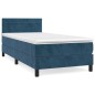 vidaXL Cama box spring con colchón terciopelo azul oscuro 80x200 cm vidaXL Cama box spring con colchón terciopelo azul oscuro 80x200 cm