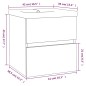 vidaXL Mueble de baño con lavabo madera contrachapada roble ahumado vidaXL Mueble de baño con lavabo madera contrachapada roble ahumado