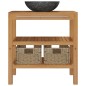vidaXL Mueble tocador madera teca maciza con lavabo de mármol negro vidaXL Mueble tocador madera teca maciza con lavabo de mármol negro