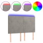 vidaXL Cabecero con luces LED terciopelo gris claro 144x5x118/128 cm vidaXL Cabecero con luces LED terciopelo gris claro 144x5x118/128 cm