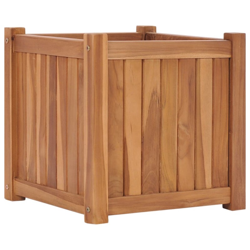 vidaXL Arriate elevado madera maciza de teca 40x40x40 cm vidaXL Arriate elevado madera maciza de teca 40x40x40 cm