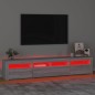 vidaXL Mueble de TV con luces LED gris Sonoma 210x35x40 cm vidaXL Mueble de TV con luces LED gris Sonoma 210x35x40 cm