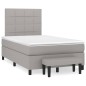 vidaXL Cama box spring con colchón tela gris claro 120x200 cm vidaXL Cama box spring con colchón tela gris claro 120x200 cm