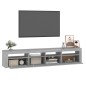 vidaXL Mueble de TV con luces LED gris Sonoma 210x35x40 cm vidaXL Mueble de TV con luces LED gris Sonoma 210x35x40 cm