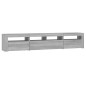 vidaXL Mueble de TV con luces LED gris Sonoma 210x35x40 cm vidaXL Mueble de TV con luces LED gris Sonoma 210x35x40 cm