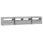vidaXL Mueble de TV con luces LED gris Sonoma 210x35x40 cm vidaXL Mueble de TV con luces LED gris Sonoma 210x35x40 cm