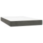vidaXL Cama box spring con colchón terciopelo gris oscuro 120x200 cm vidaXL Cama box spring con colchón terciopelo gris oscuro 120x200 cm