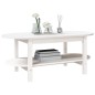 vidaXL Mesa de centro de madera maciza de pino blanco 110x55x45 cm vidaXL Mesa de centro de madera maciza de pino blanco 110x55x45 cm