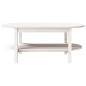 vidaXL Mesa de centro de madera maciza de pino blanco 110x55x45 cm vidaXL Mesa de centro de madera maciza de pino blanco 110x55x45 cm
