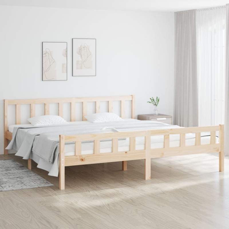 vidaXL Estructura de cama madera maciza 200x200 cm vidaXL Estructura de cama madera maciza 200x200 cm
