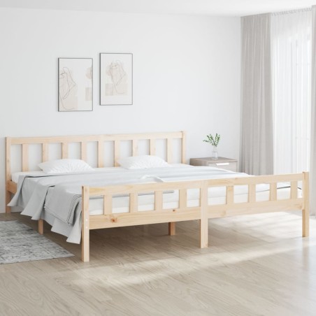 vidaXL Estructura de cama madera maciza 200x200 cm