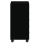 vidaXL Cajonera con ruedas madera contrachapada negro vidaXL Cajonera con ruedas madera contrachapada negro