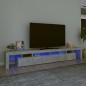 vidaXL Mueble de TV con luces LED gris hormigón 260x36,5x40 cm vidaXL Mueble de TV con luces LED gris hormigón 260x36,5x40 cm