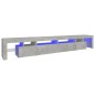 vidaXL Mueble de TV con luces LED gris hormigón 260x36,5x40 cm vidaXL Mueble de TV con luces LED gris hormigón 260x36,5x40 cm