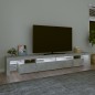 vidaXL Mueble de TV con luces LED gris hormigón 260x36,5x40 cm vidaXL Mueble de TV con luces LED gris hormigón 260x36,5x40 cm