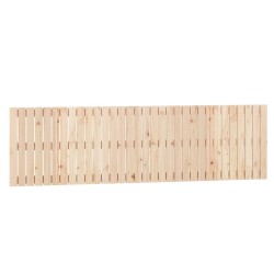 vidaXL Cabecero de cama de pared madera maciza de pino 204x3x60 cm