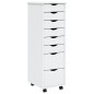 vidaXL Cajonera con ruedas MOSS madera maciza de pino blanco vidaXL Cajonera con ruedas MOSS madera maciza de pino blanco