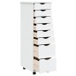vidaXL Cajonera con ruedas MOSS madera maciza de pino blanco vidaXL Cajonera con ruedas MOSS madera maciza de pino blanco