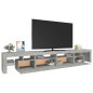 vidaXL Mueble de TV con luces LED gris hormigón 260x36,5x40 cm vidaXL Mueble de TV con luces LED gris hormigón 260x36,5x40 cm
