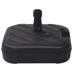 vidaXL Base de sombrilla rellenable con arena/agua negro 24 L 