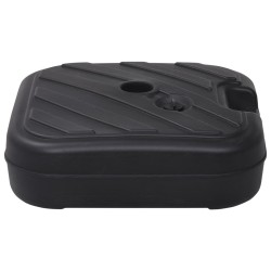 vidaXL Base de sombrilla rellenable con arena/agua negro 24 L 