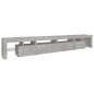 vidaXL Mueble de TV con luces LED gris hormigón 260x36,5x40 cm vidaXL Mueble de TV con luces LED gris hormigón 260x36,5x40 cm
