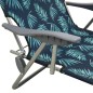 vidaXL Tumbona con toldo acero estampado de hojas vidaXL Tumbona con toldo acero estampado de hojas